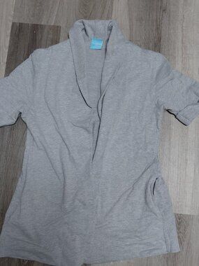C&C California Women's Large Grey Open Cardigan Sweater